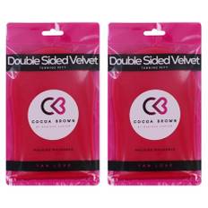 2st Cocoa Brown Deluxe Double-Sided Tanning Mitt Pink Velvet - 1 pcs