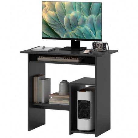 Kompakt Datorbord 80 x 45 x 75 cm, Svart