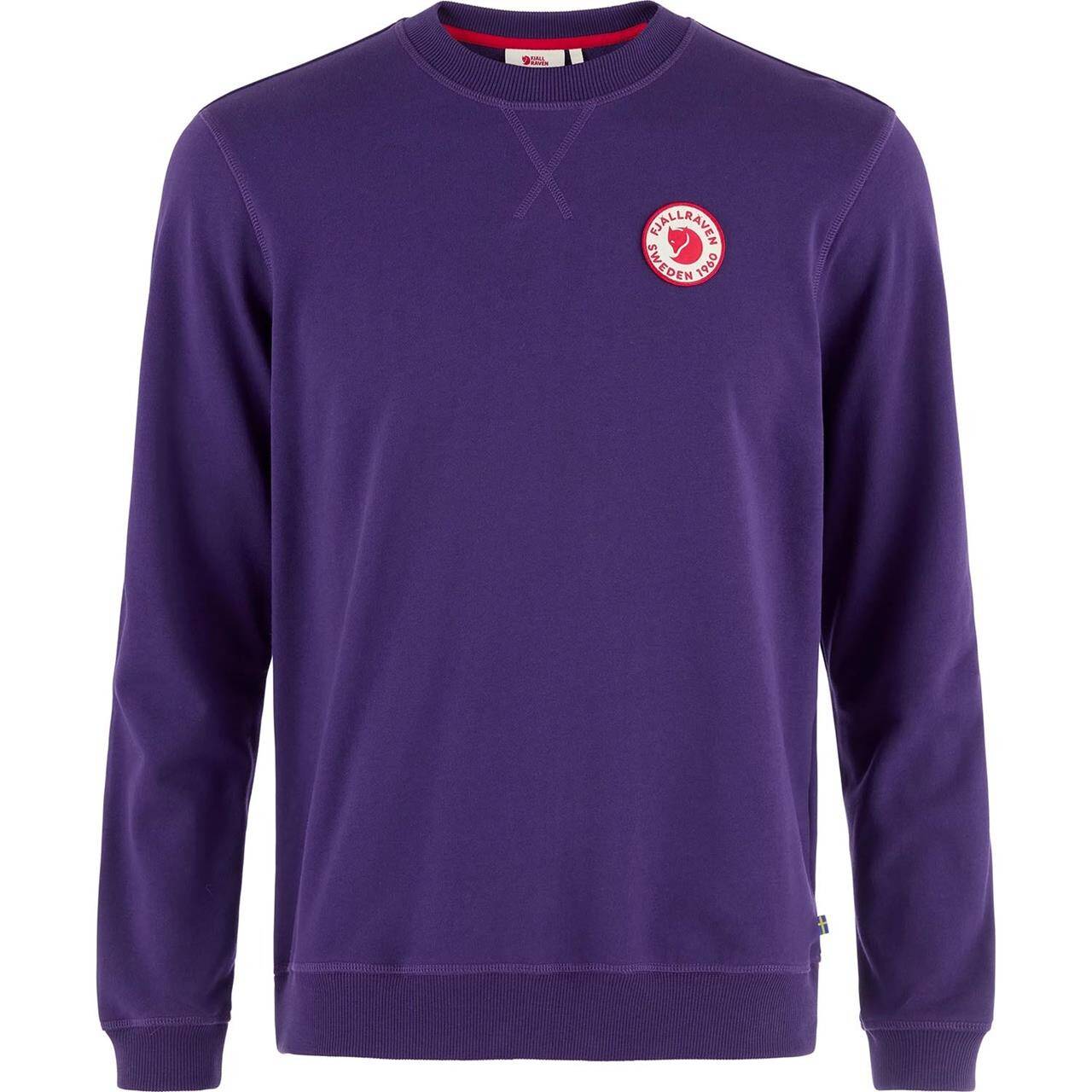 Fjällräven Mens 1960 Logo Badge Sweater (Lilla (DARK VIOLET/425) Small).