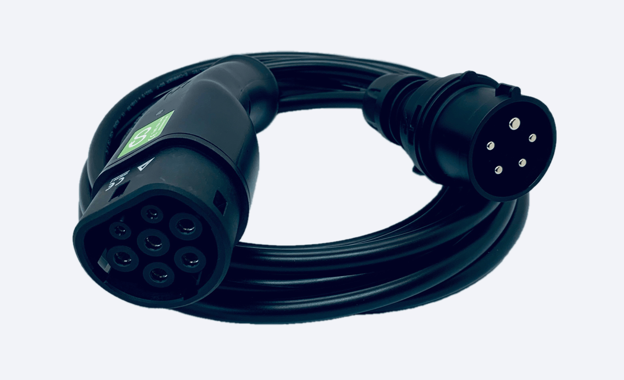 Portabel laddare Metron Typ 2 - CEE - Anpassad / Med jordfelsbrytare / 7m