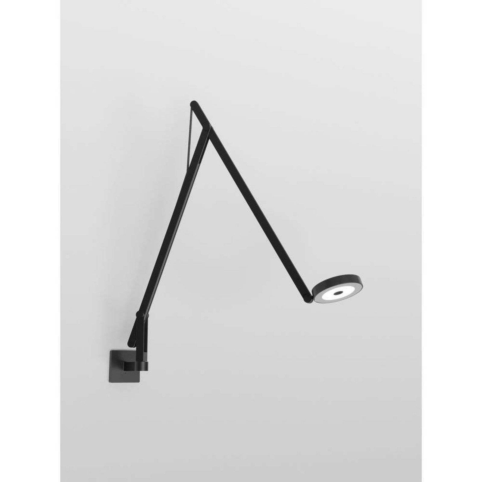 Vägglampa Rotaliana, dimbara, Svart, Aluminium