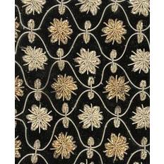 Vintage Zari Zardozi Clutch, sølvtråd, på sort fløjl, 1950
