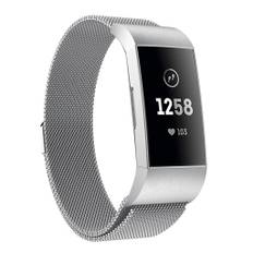 Fitbit Charge 3 lyxig milanesisk klockarmbandsersättning - Silver