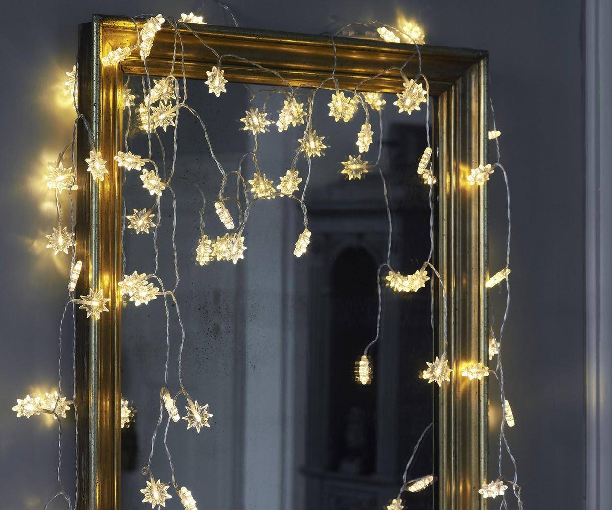 Villa Collection Lyskæde Batteri Crystal Decor 20 LED Med Timer