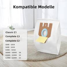 12 Staubsaugerbeutel für Miele Complete C2 / C3, Classic C1, S2 / S5 / S8 Staubsauger, Neues Umweltfreundliches Design