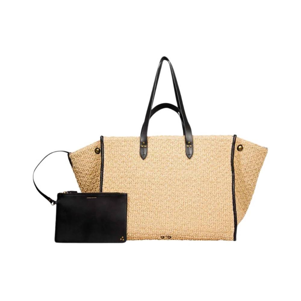 Jérôme Dreyfuss Cabas Léon L - Tasker - Dame - Beige - ONE SIZE - Uld