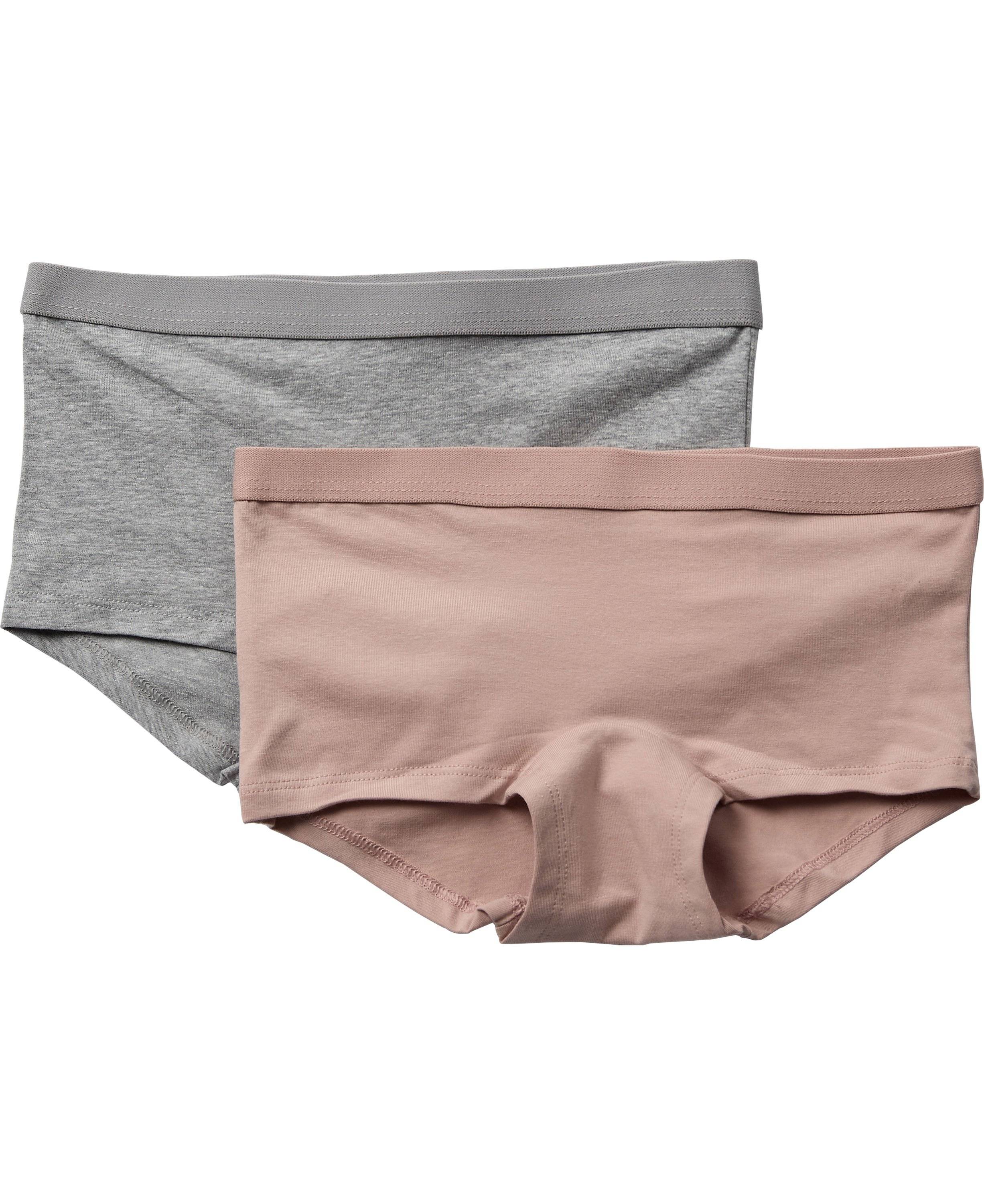 Magasin Girls Hipsters 2pack Str 67 år / 116122 cm Light Grey Melange Underbukser Bomuld.