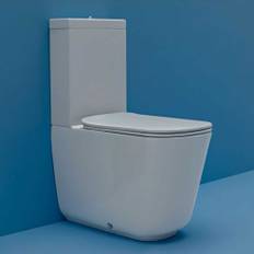 Tribeca gulvtoilet m. cisterne - Hvid - Blank eller mat Blank hvid