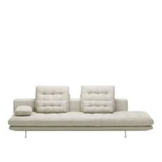 Vitra - Grand Sofa 3 1/2-Seater Open On Right, One-Piece Seat, Soft Light, Cat. F80, Corsaro 05 Stone Melange - Sofaer - Antonio Citterio - Beige