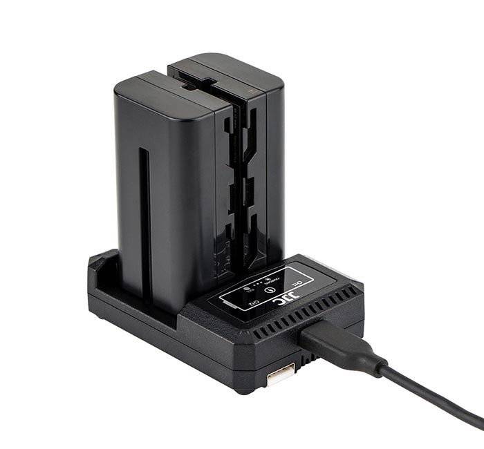 Dubbelladdare för Sonys NP-F-batterier