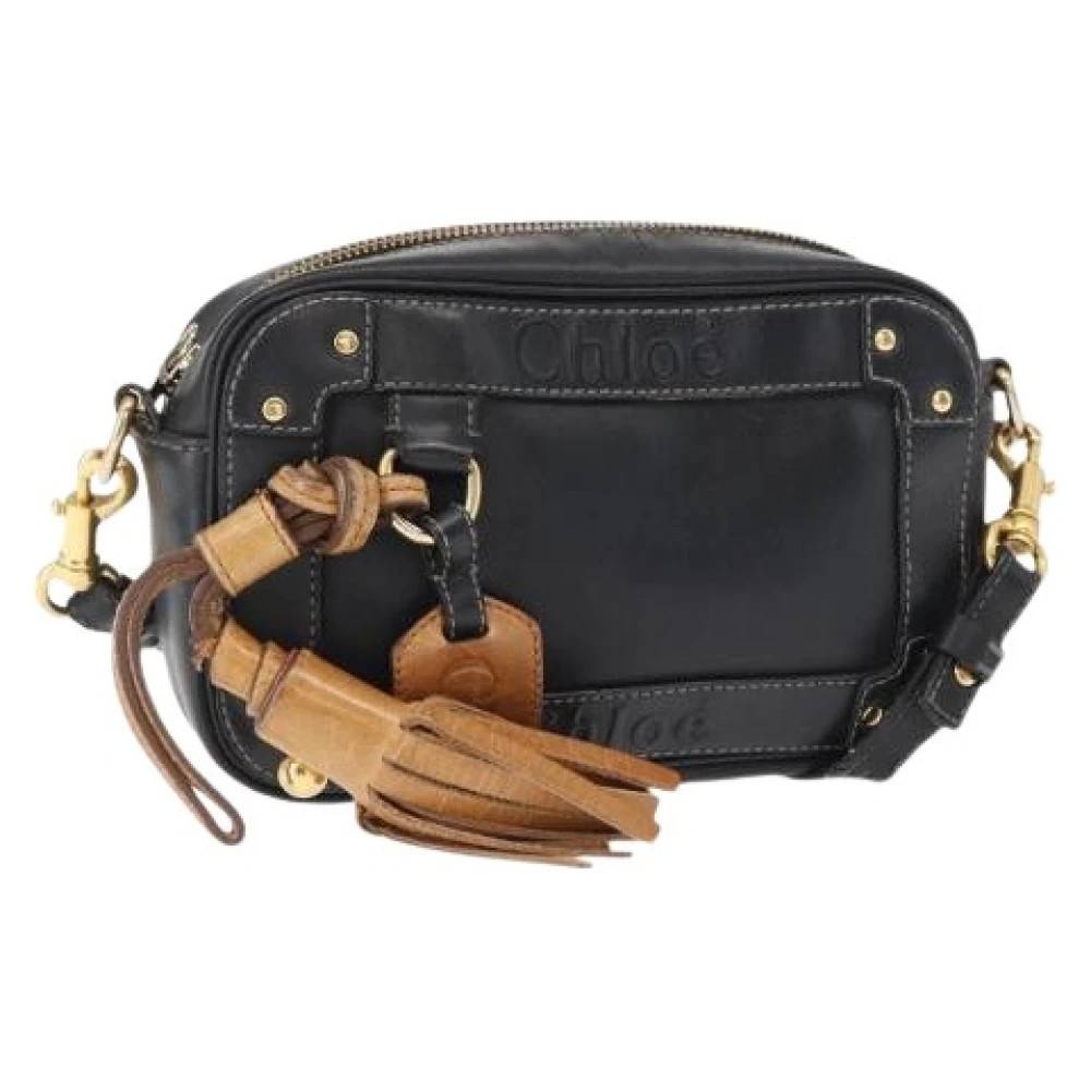 Chloé Pre-owned Pre-owned Laeder skuldertasker - Vintage - Dame - Sort - ONE SIZE - Uld