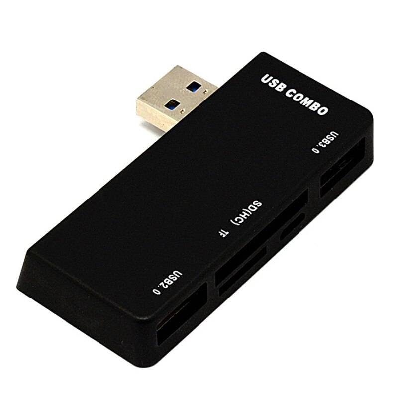Usb hub usb 3.0 adapter 2 portar usb combo tf sd kortläsare allt i ett för surface pro 3/4