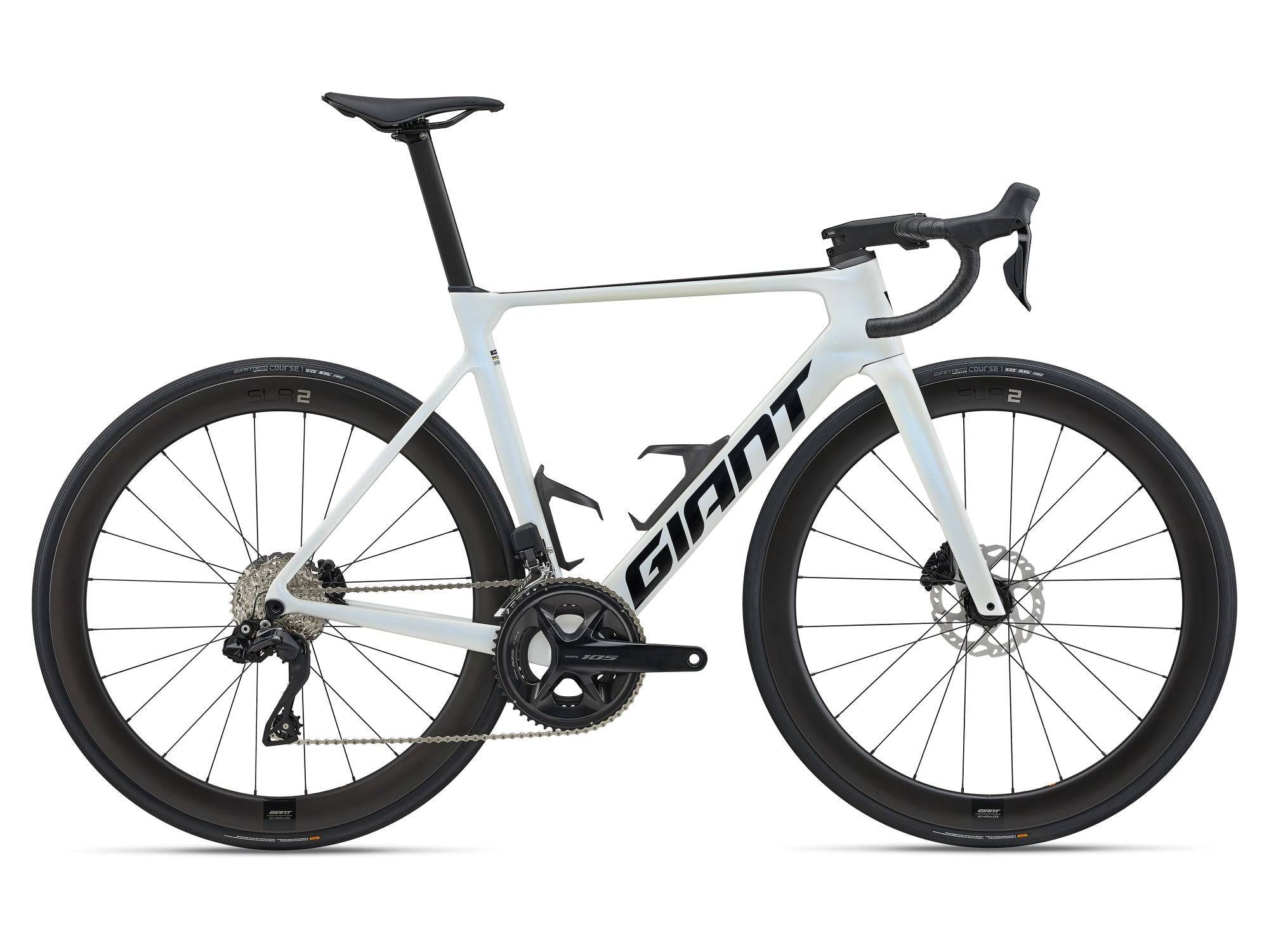 Giant Propel Advanced 1 2025 - Shimano 105 Di2 2x12sp - Giant SLR 2 50 Carbon Disc - 030 / XL / Illusion White (XL)