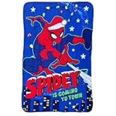 CARTOON Barnpläd 100 x 150 cm fleecefilt 100 % mjuk polyester 210 gsm (Spiderman (jul))