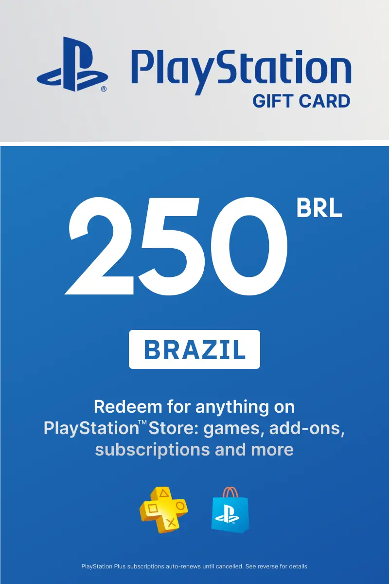 PlayStation Network Card 250 BRL (BR) PSN Key Brazil.