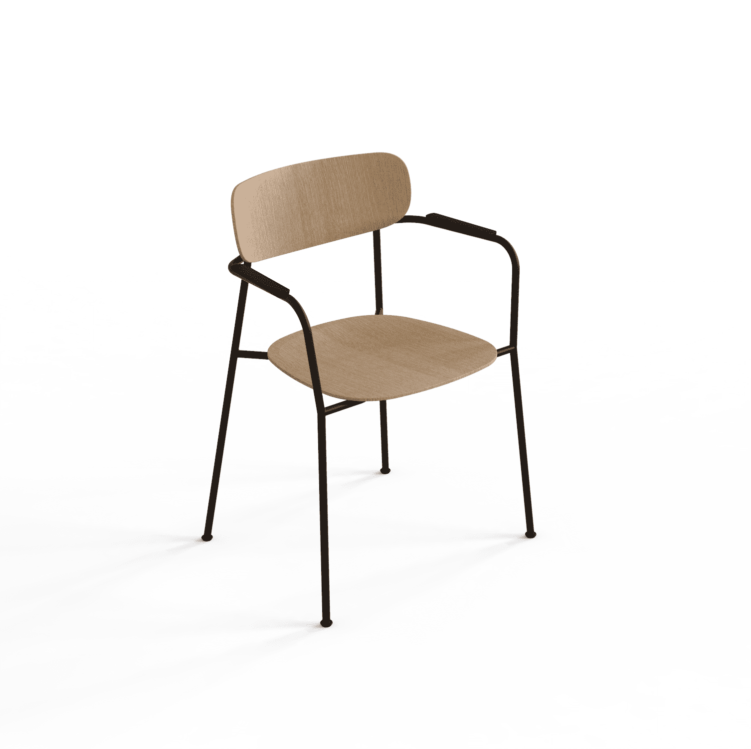 Scope Spisestuestol, Fuldpolstret og med armlæn. Stofgruppe 6 Sort Zink.