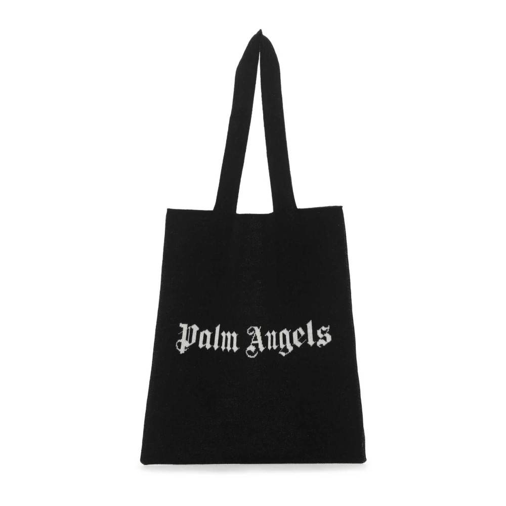Palm Angels Uldblanding Shoppingtaske - Tasker - Dame - Sort - ONE SIZE - Uld