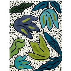 Handknuten matta Tulipgarden Grön 160 x 230 cm (160 x 230 cm)