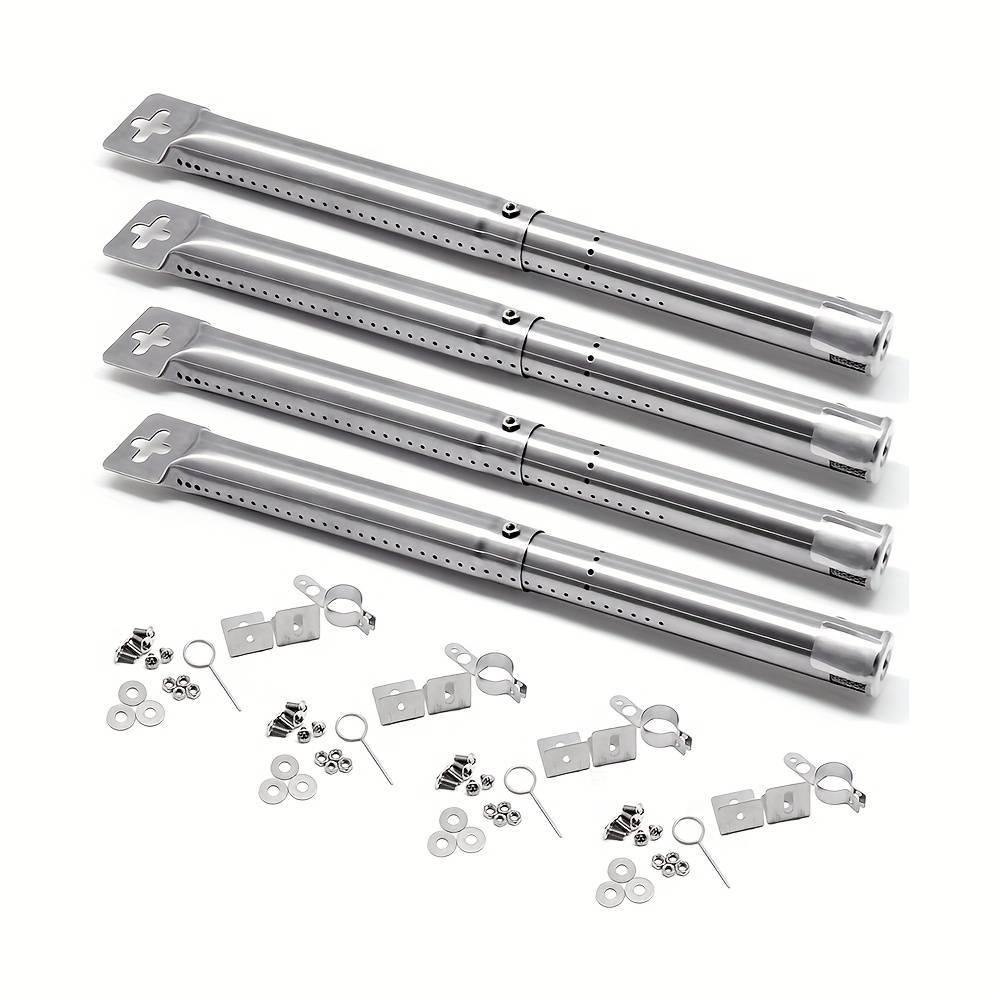 TEMU Replacement Parts For Bbq Grills, Including Universal Adjustable Stainless Steel Burner Tubes And Heat Plates, Compatible With Grill Models