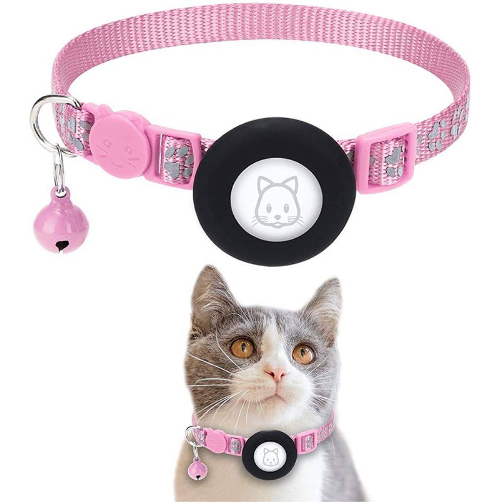 Apple AirTag katthalsband- Rosa