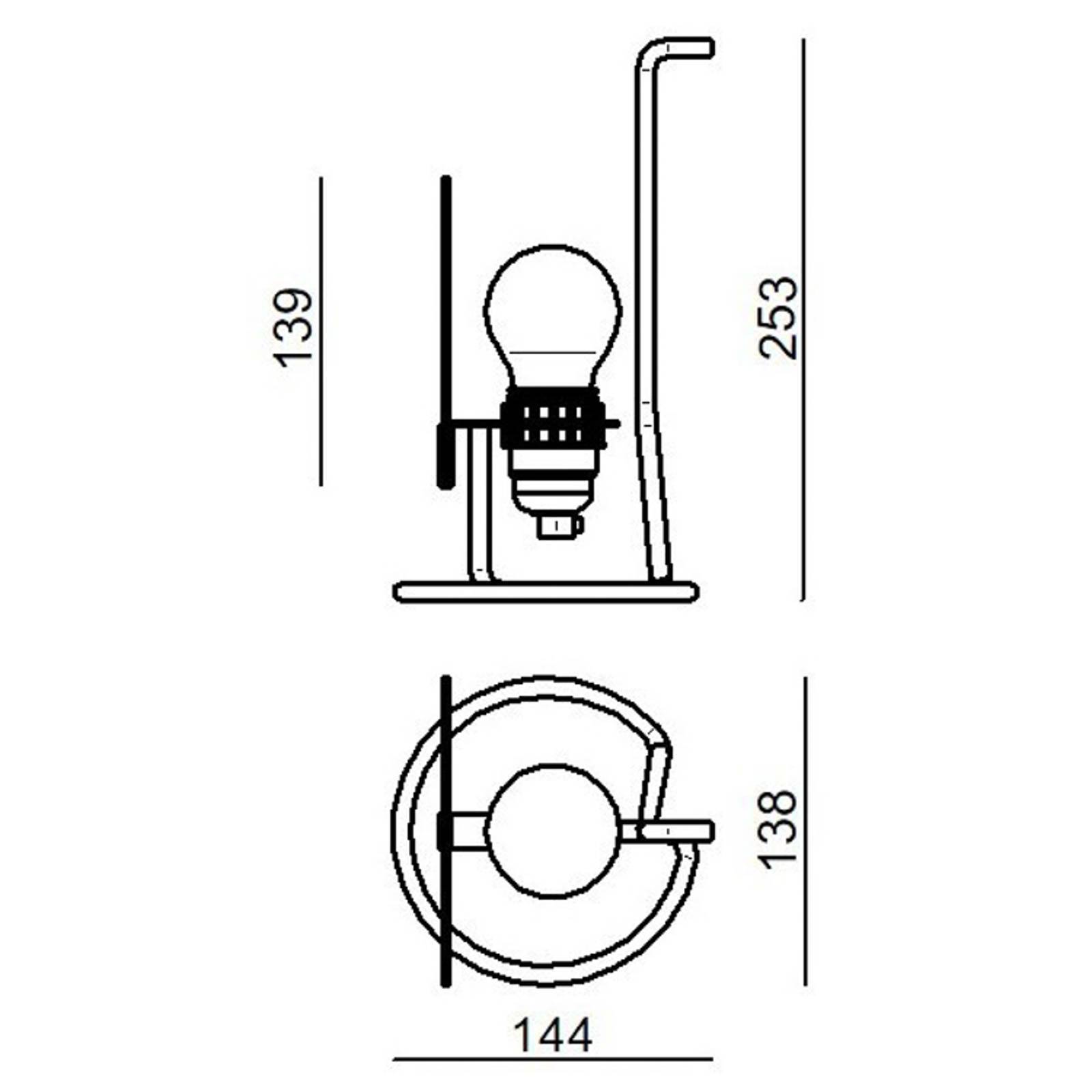 Stilnovo Design bordslampa Bugia, Röd, Vardagsrum / matsal, Metall, Design, Bordslampa