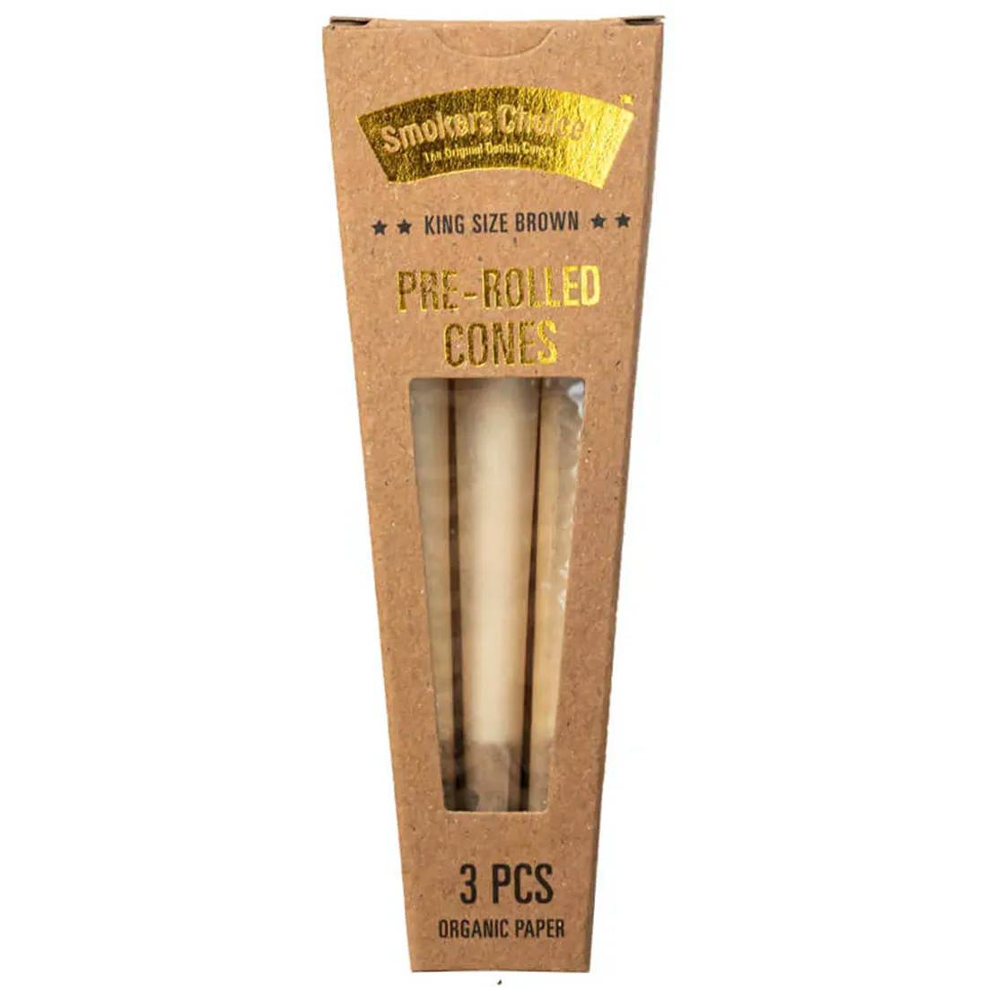 Smokers Choice - Brown Cones King Size 3 stk.