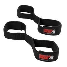 Gorilla Wear Figure 8 Lifting Straps, , Black