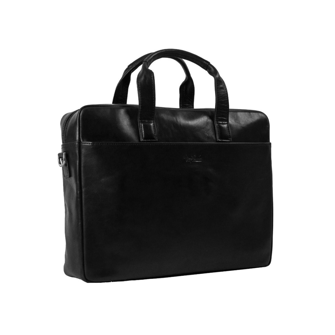 Tony Perotti Vegetale Leather Datorväska 14", Svart