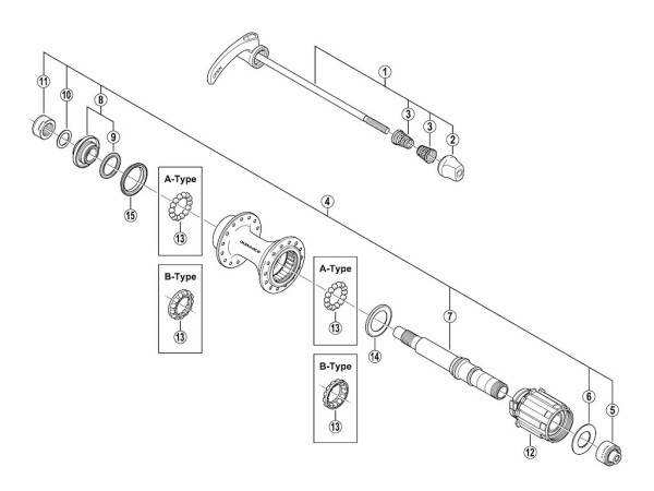 Shimano konus venstre til bagnav FH-7800