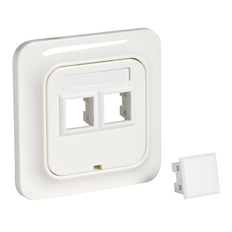 Centrumplatta Trend Designkit Plan 2x Actassi S-One RJ45 Schneider Electric
