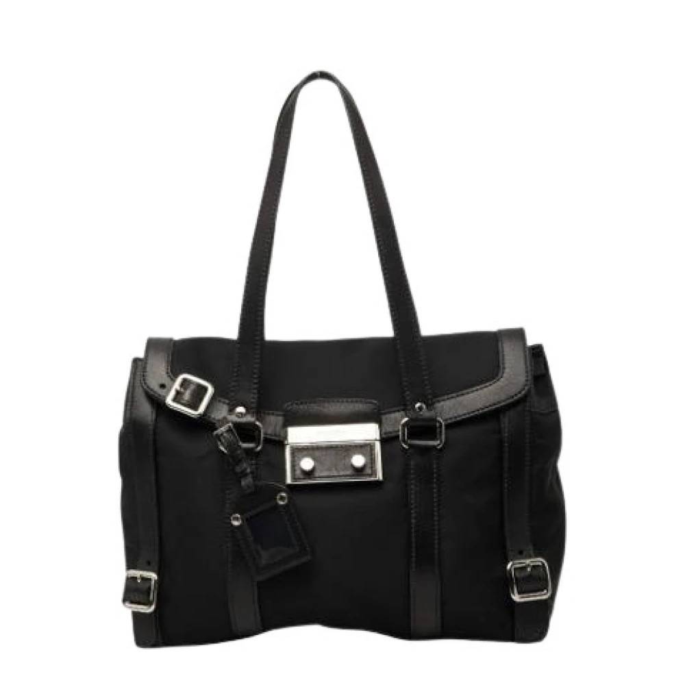 Prada Vintage Pre-owned Vintage Skuldertaske - Vintage - Dame - Sort - ONE SIZE - Uld