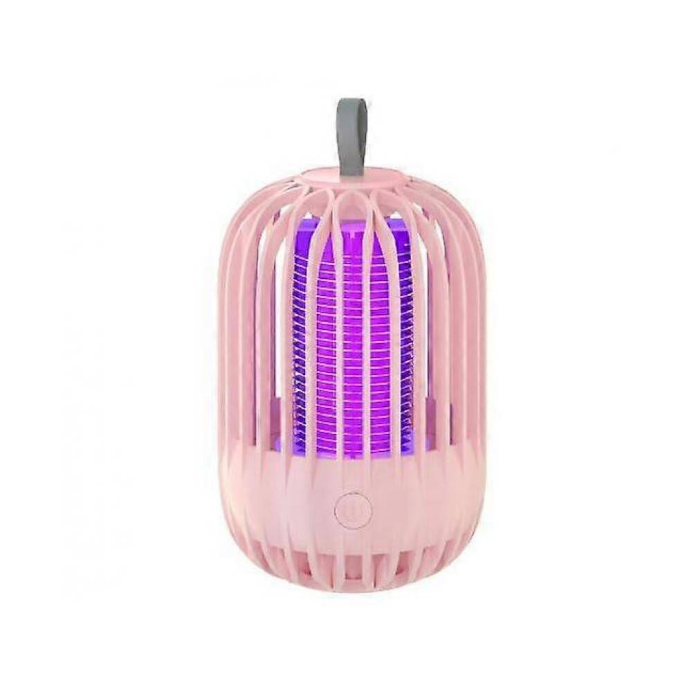 (Pink) Bug Zapper Outdoor Indoor, Mosquito Killer Lamp, Portable Mini Fly Killer Electric Silent Non-Toxic Effective Mosquito Lamp