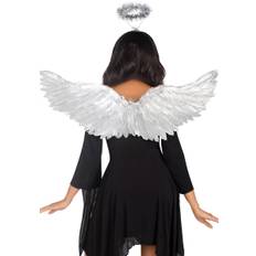 Leg Avenue Metallic Angel Wings & Halo Silver