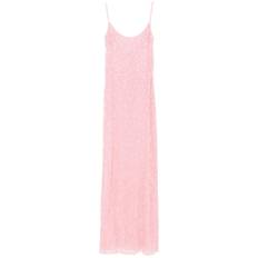 Blumarine, Kjole, Dame, Lyserød, S, Uld, Flamingo Pink Paillet Kjole