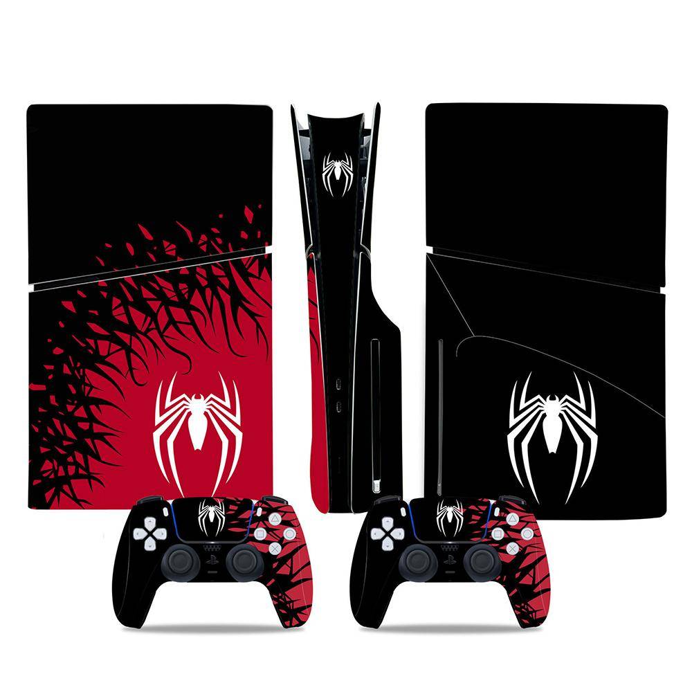 1 Set Spider-Man Konsol- och Handkontroll Skin Sticker Dekal för PS5 Slim Ny