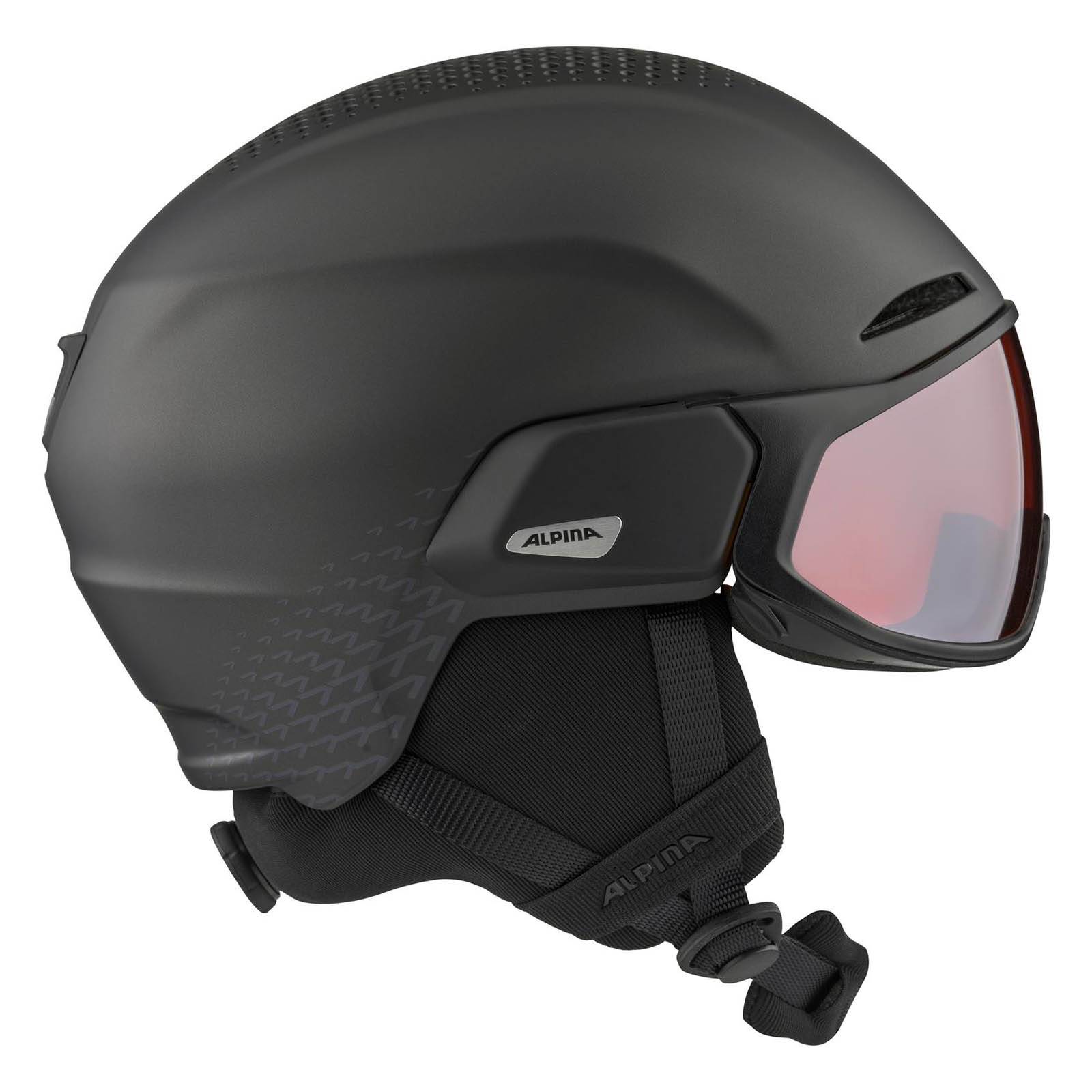 Alpina Oro MIPS Skihjelm /m Visir og Photochromisk QV linse (Farve: Charcoal Metallic, Størrelse: 55-59)
