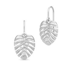 JULIE SANDLAU PHILO LEAF EARRINGS SØLV RHODIUM - HKS498RH