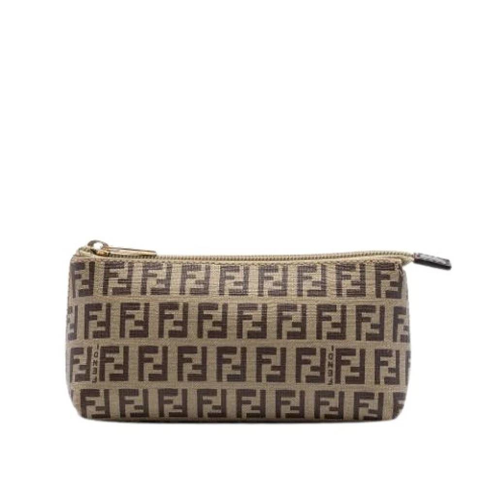 Fendi Vintage Pre-owned Canvas Pouch - Vintage - Dame - Brun - ONE SIZE - Tyl