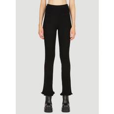 Paco Rabanne Ribbed Pants - Frau Hosen Black Xs