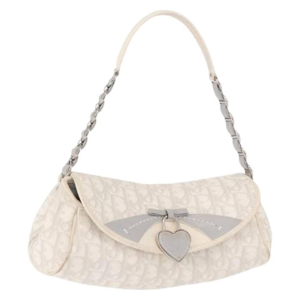 Dior Vintage Pre-owned Vintage Skuldertaske - Vintage - Dame - Hvid - ONE SIZE - Uld