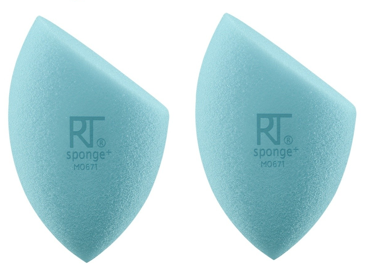 Real Techniques - 2 x Miracle AirBlend Sponge+ - Klar til levering - Prismatch - 2 x Blue