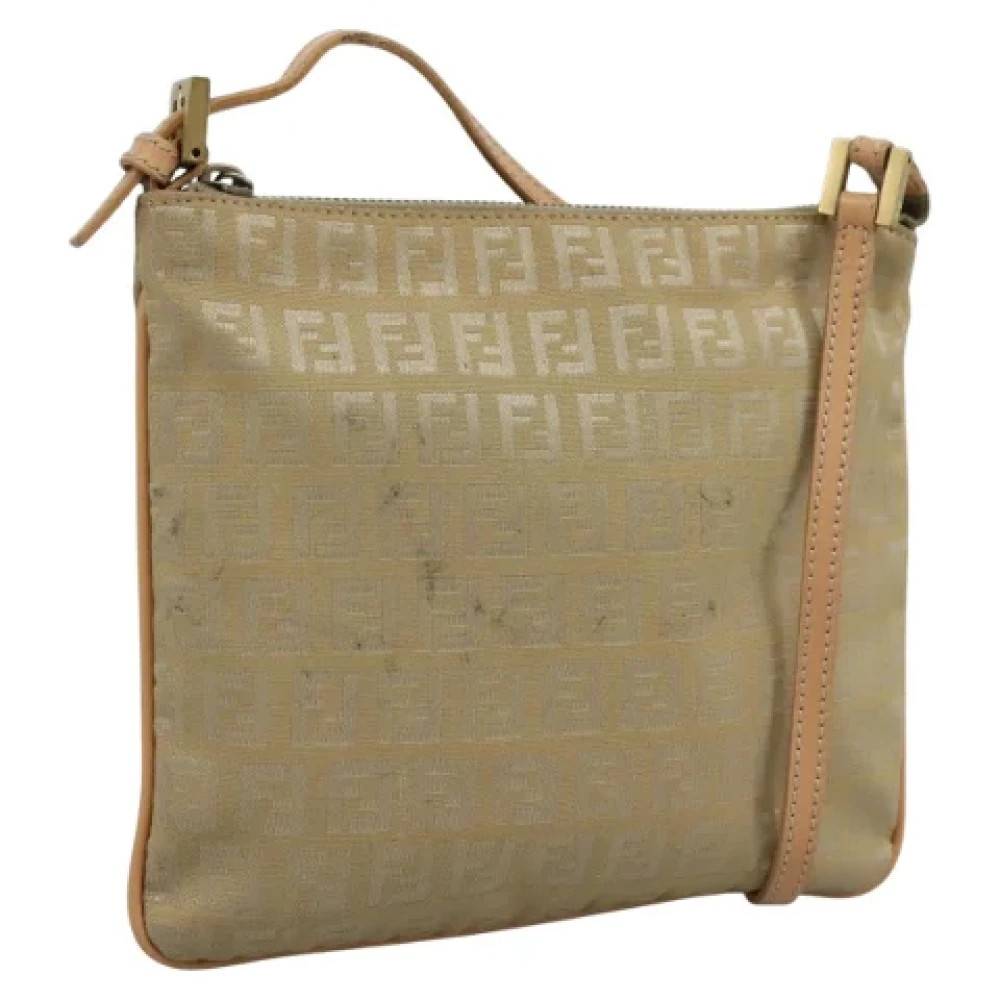 Fendi Vintage Pre-owned Canvas fendi-tasker - Vintage - Dame - Beige - ONE SIZE - Uld
