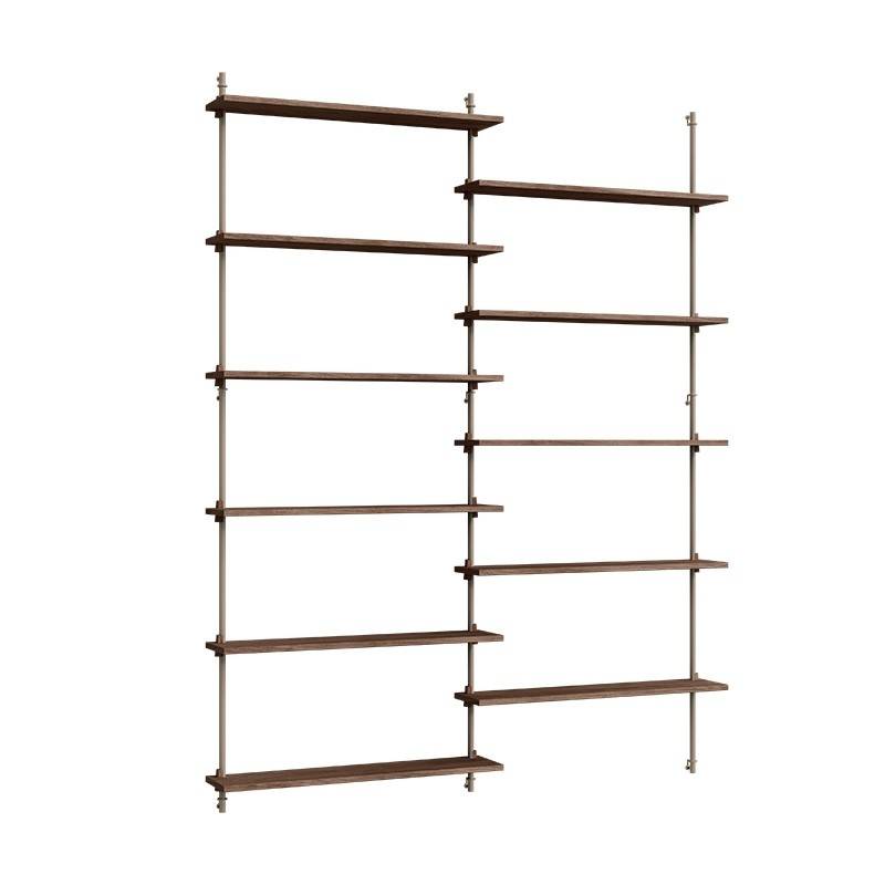 Moebe Wall Shelving Sæt - WS.200.2 Røget eg/Warm Grey