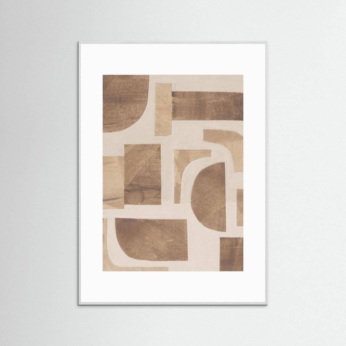 Puzzle #2 by Alisa Galitsyna - 100 x 140 cm / Hvidt træ / Hvid