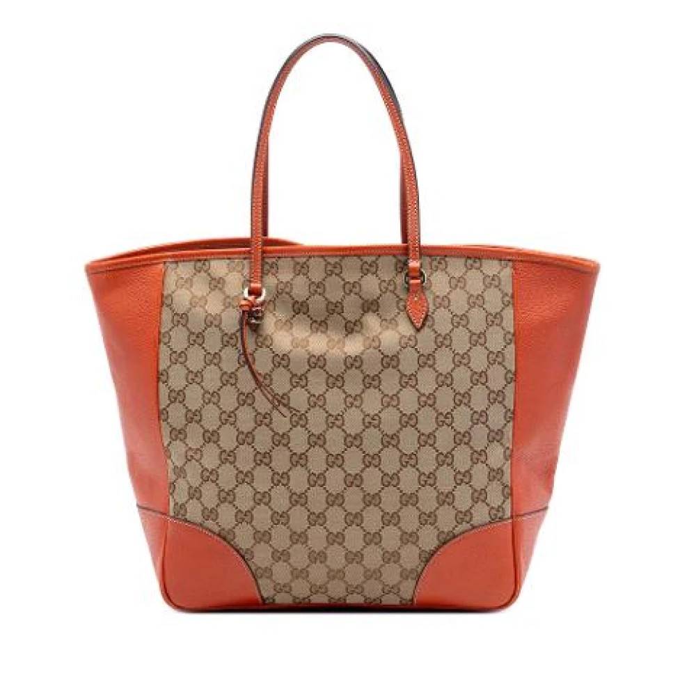 Gucci Vintage Pre-owned Bree Tote - Vintage - Dame - Beige - ONE SIZE - Læder