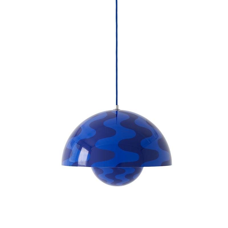 &Tradition Flowerpot VP7 taklampa cobolt blue & twilight blue pattern