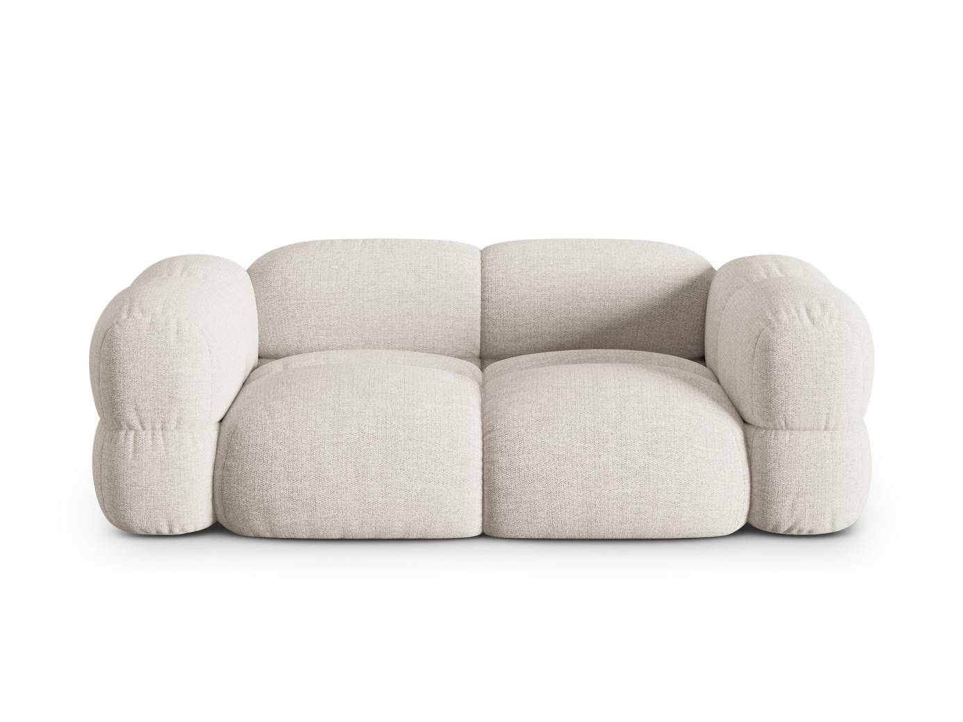 Cosmopolitan Design soffa, "Loretto", 3-sits, 210 × 100 × 68 cm, Sorella, svarta plastben
