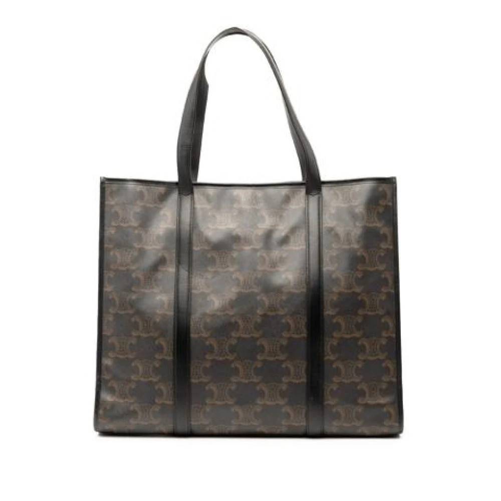 Celine Vintage Pre-owned Leather Tote Bag - Vintage - Dame - Sort - ONE SIZE - Læder