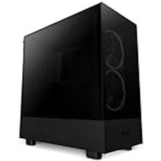 NZXT H5 Elite - CC-H51EB-01 - Compact ATX Mid -Tower PC Gaming Case - Perforerad frontpanel - Härdat glas sidopanel - Kabelhanteringssystem - Vattenkylning klar - Svart