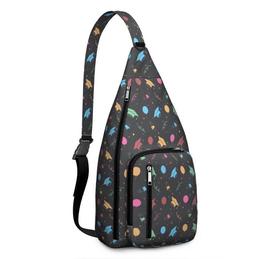 Star Cluster Print Shoulder Sling - Organized Travel Backpack with Anti-Scratch Surface